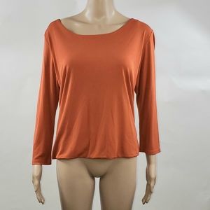 Carlisle Womans Blouse Top Size XL Orange New